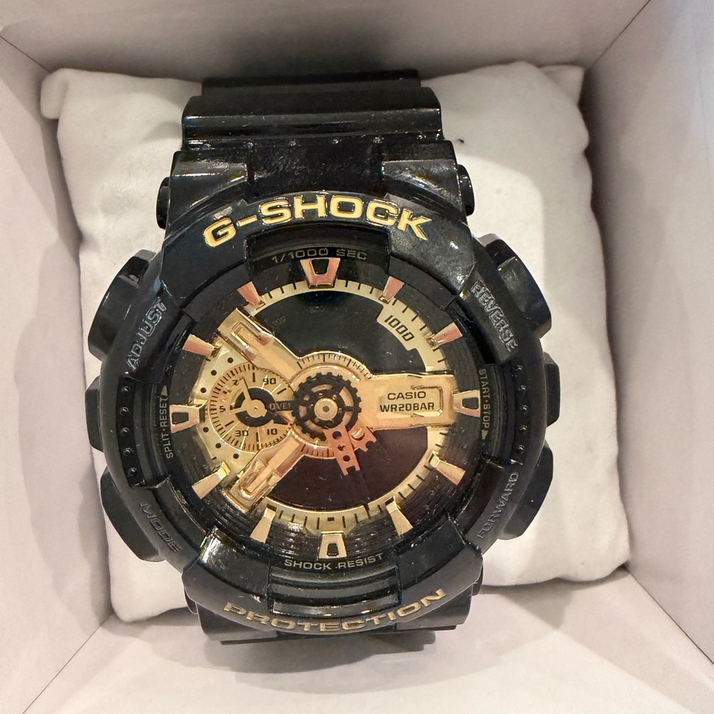G-Shock Black and Gold Chronograph